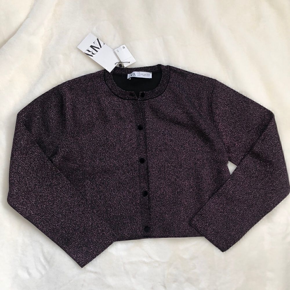 Zara Metallic Shimmer Cardigan Set - Picture 9 of 16